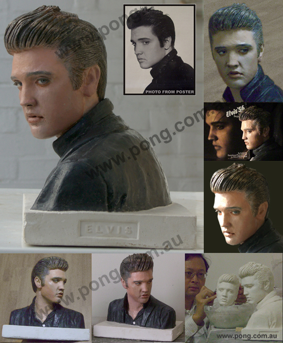 elvis sculpture combined